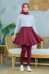 Alivia Legging Rok 01 (ALR 01) - Maroon (ALL SIZE)