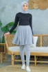 Alivia Legging Rok 01 (ALR 01) - Silver (BIG SIZE)