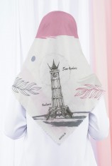 Hijab Segiempat Specta - Jam Gadang Padang Pink