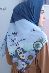 Hijab Segiempat Specta - Jam Gadang Padang Biru