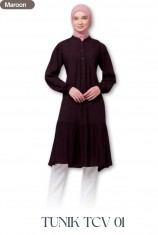 Rauna Tunik TCV01 - Maroon (XXXL)