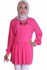 Blus Syafira - Shoking Pink