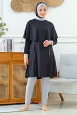 Alivia Swimwear AS11 - Black Grey (XXXL)