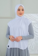 Alivia Hijab 02 - White (BIG SIZE)