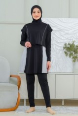 Alivia Swimwear AS12 - Black Grey (XXS)