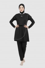 Alivia Swimwear AS15 - Black Grey (Big Size)