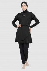 Alivia Swimwear AS15 - Full Black (Big Size)