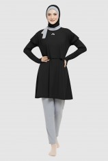 Alivia Swimwear AS16 - Black Grey (XL)