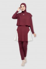 Alivia Swimwear AS18 - Dark Maroon (XXL)
