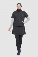 Sportwear Oneset Alivia SOA 06 - Black Grey (All Size)