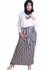 Rocella Rok Celana Stripe - black white (S - M)